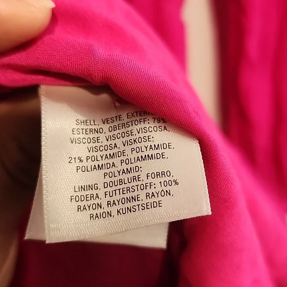 P.5 Anthropologie Gina Keyhole Moulinette Soeurs Bright Pink  Dress Size 14 - Picture 4 of 6
